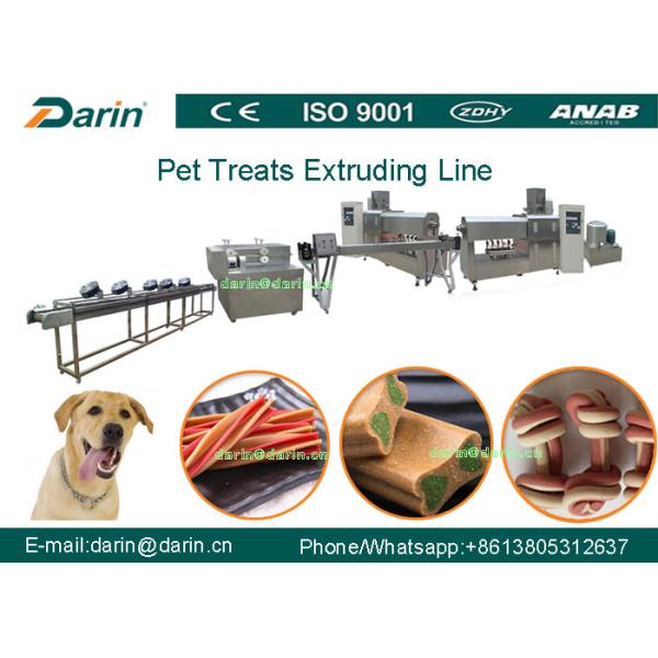 Linha contínua & automática da transformação de produtos alimentares da extrusora de único parafuso da extrusora do alimento para cães