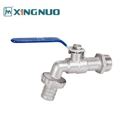 long straight handle blue handle bibcock tap Modern Single Lever Nickel Finish Brass Water Valves