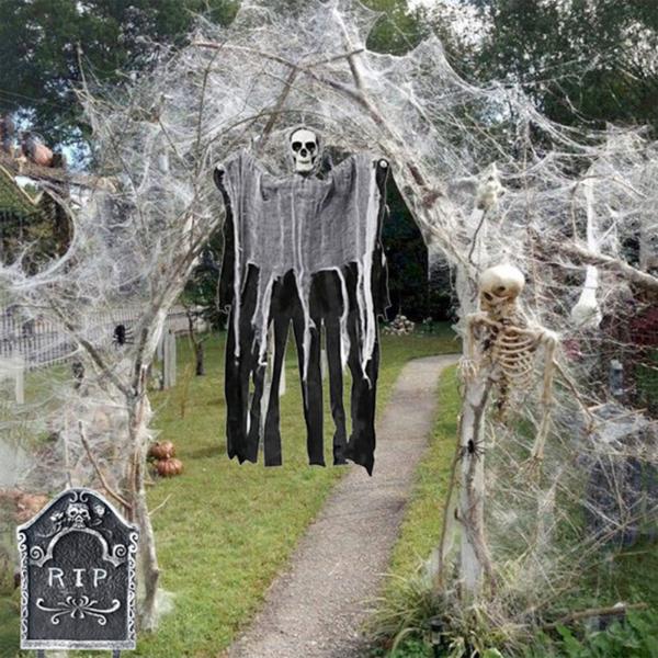 Polyester Spider Web Cotton Thread Haunted House Decoration for Halloween Party Props