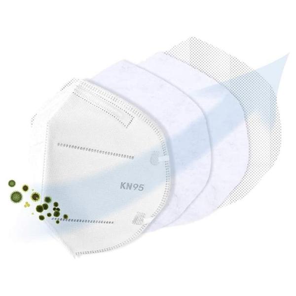 Disposable KN95 Face Mask , Nonwoven Face Masks Elastic Earloop Care 50Pcs KN95 Mask