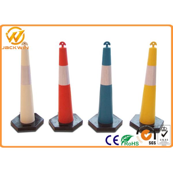 1150Mm Height Plastic Traffic Delineator Post T Top Bollards 6kgs Or 8kgs Black Rubber Base