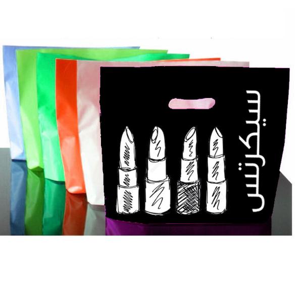 HDPE LDPE Film Shopping Mall Black Plastic Tote Bag
