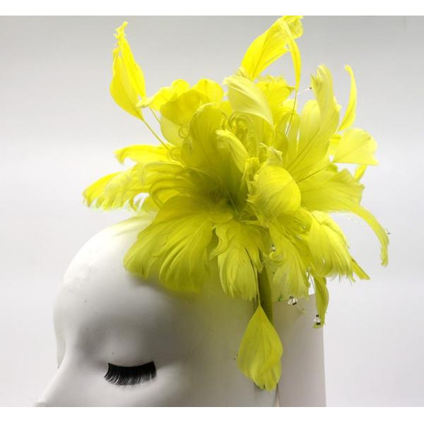 Para la ocasión del año, montaje de flores de plumas de ganso con banda en la cabeza y 30% de saldo de depósito.