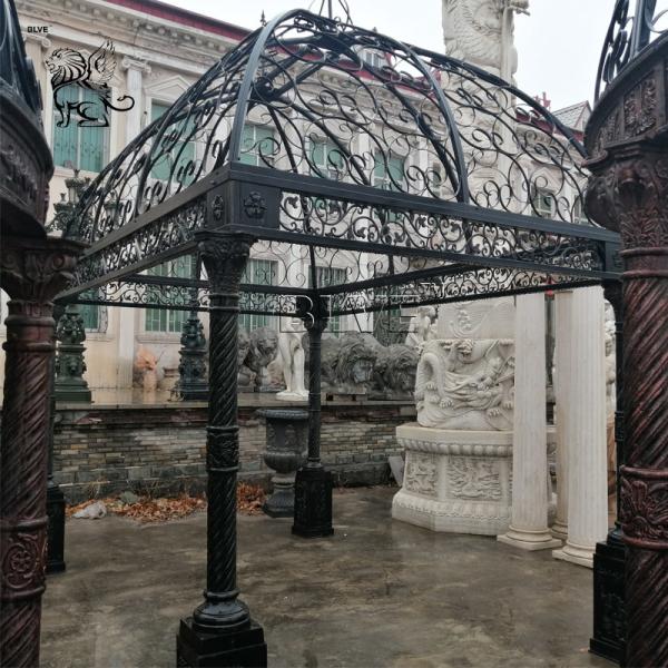 BLVE Cast Iron Gazebo Large Garden Pavilion Antique Decorative Outdoor