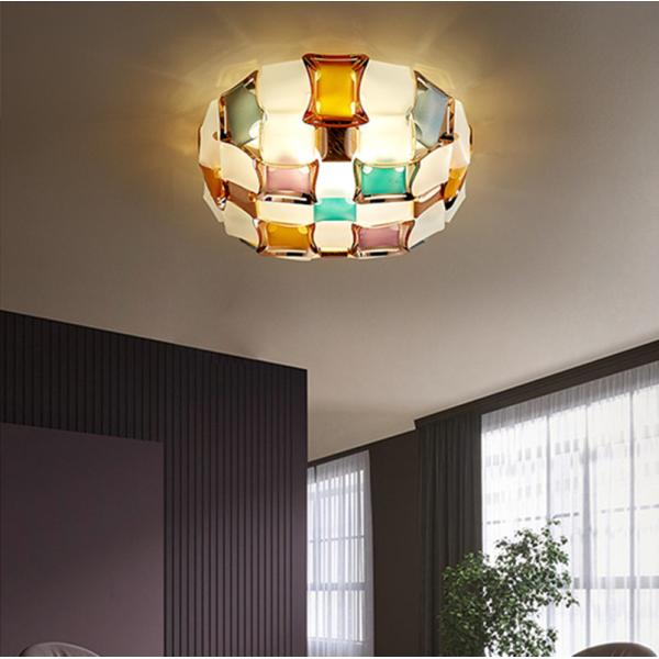 Italy Design Colorful Pvc Lattice Led Ceiling Light Creative Living Room Mida Wall/Ceiling Light(WH-OR-218)