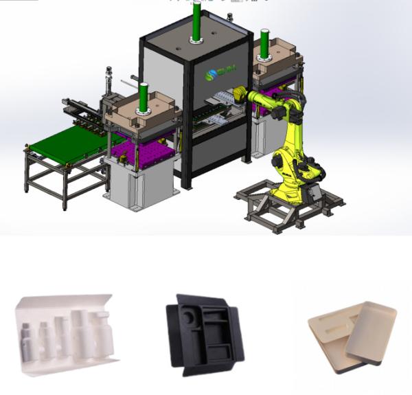 Compostable Clamshell Bowl Plate Bagasse Pulp Molding Machine Customized Designs