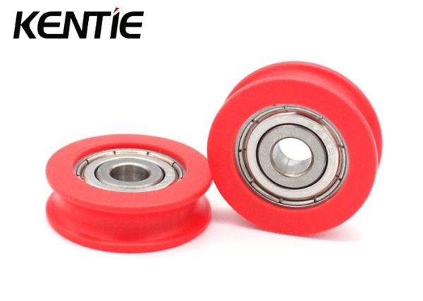 626ZZ 6x26x8mm Red U Shape SS Ball Bearing Pulley For Window Guide Rail
