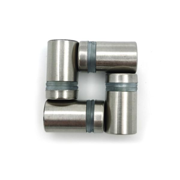 Тупик чертежа сатинировки привинчивает тупик держателя знака сжатия края нержавеющей стали стеклянный