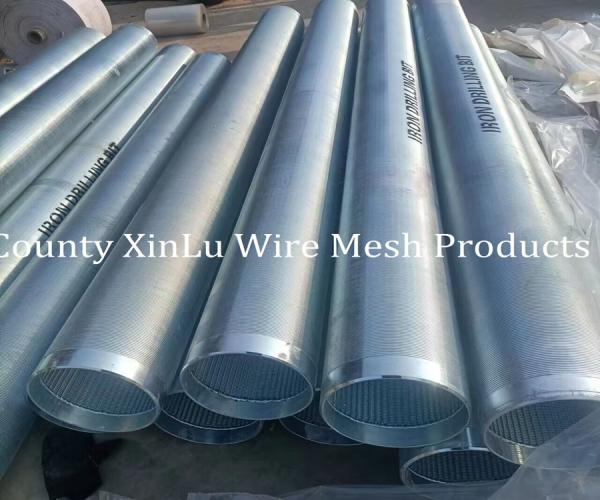 Galvanized Wedge Wire Strainer Pipe Water Well Screen Pipe 219mm Profile V Wire 2.5x4mm