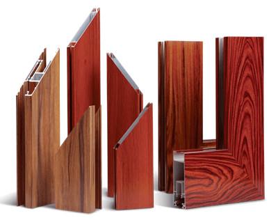 Extruded Wood Grain 6063 T5 Aluminium Alloy Window Door Extrusion Aluminum