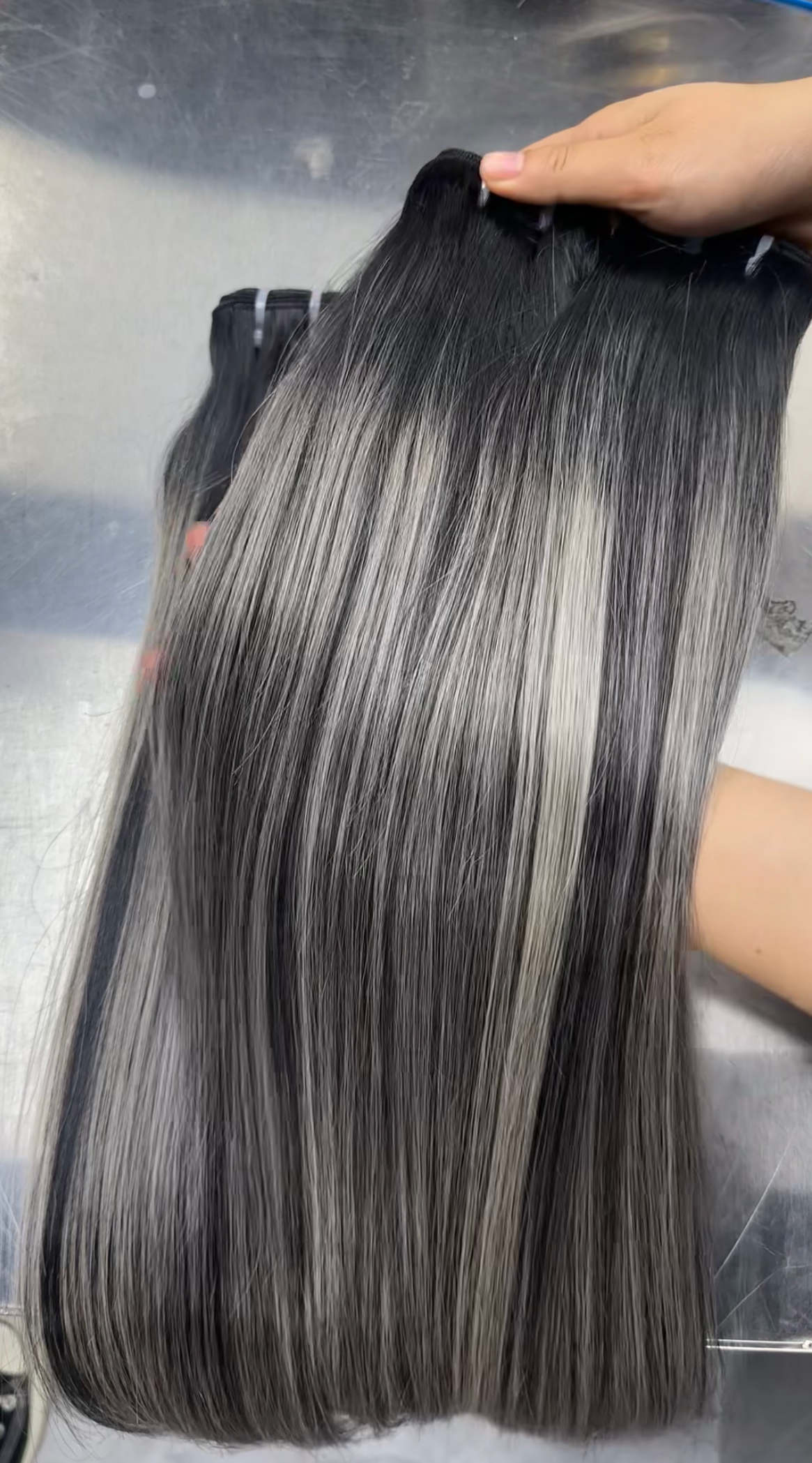 The new color machine weft double drawn 100% human hair weft for wholesale