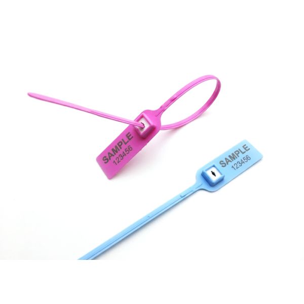380 mm Length Pull Tight Plastic Security Seal with 268 N Tensile Strength and Laser Print for Tamper Proof Security