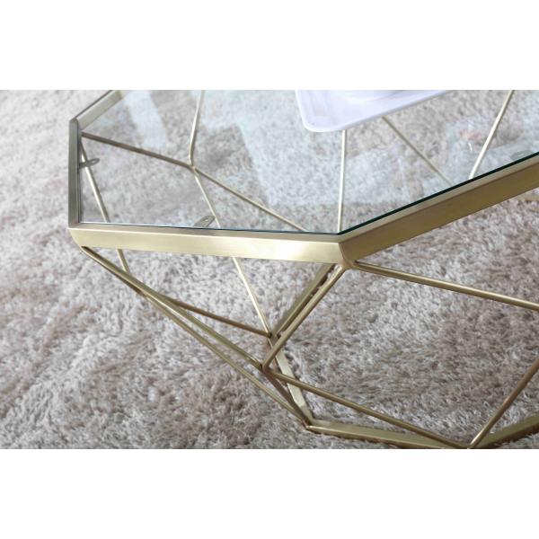 Комната жемчуга таблицы чая современных стеклянных журнальных столов нержавеющей стали стильная живя пакуя