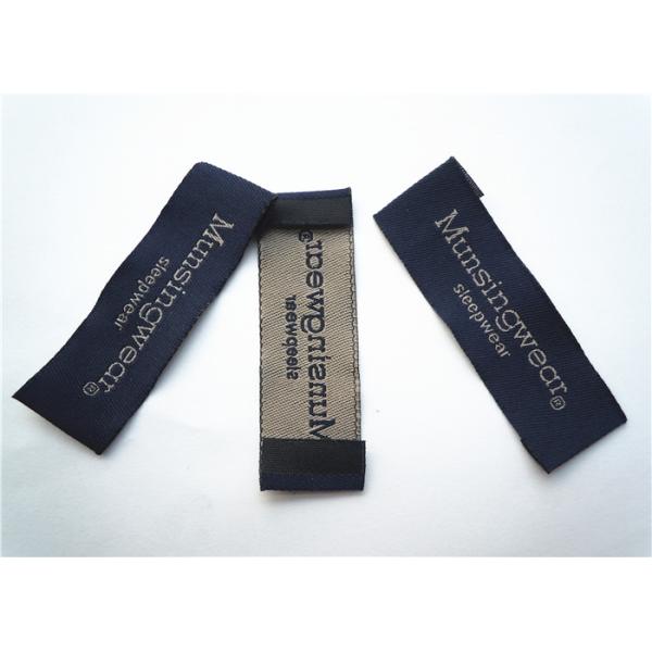 Черной сплетенные сатинировкой бирки ярлыка одежды/персонализировали ярлыки имени