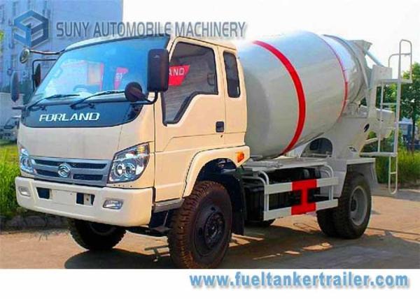 Rhd Forland 3 Cbm Cement Concrete Mixer Truck Air Braking Euro 2 Emission Standard