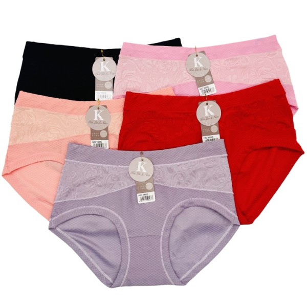 High Quality Women's Panties Breathable Cotton Underwear Sexy Adults Plus Size Knitted Jacquard Panty