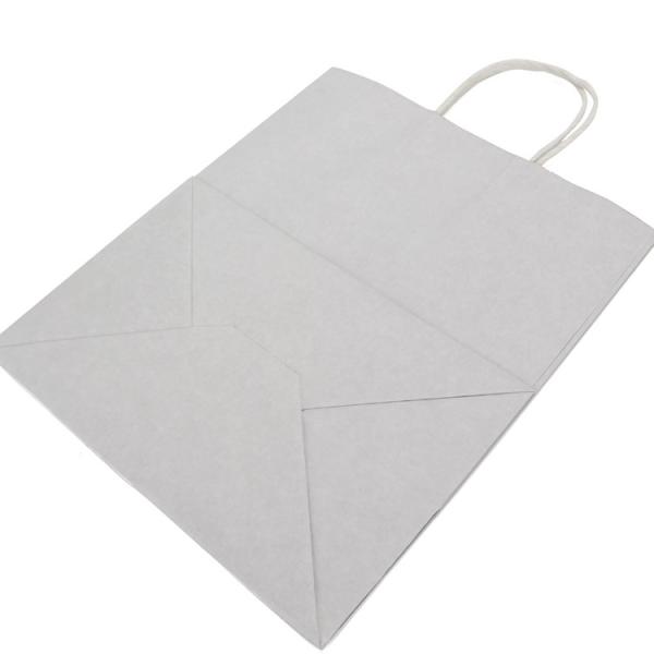 Recyclable White Kraft Paper Bags Eco Friendly Takeaway Tote Bag With Twisted Handles