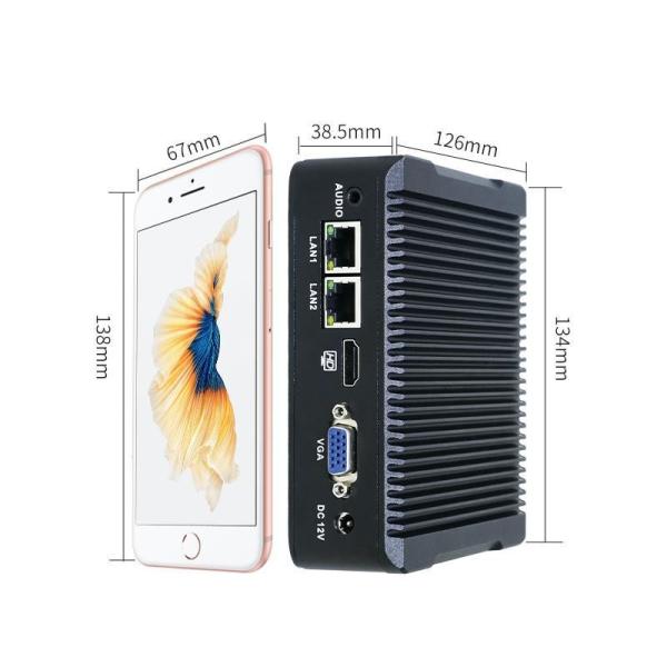 Nano-N3 Plus Industrial Mini PC with Quad Core J1900 Processor, 8GB RAM, and Fanless Design for Harsh Environments