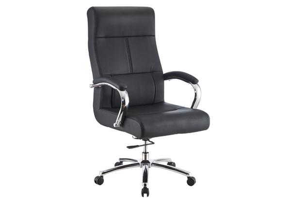 Mobile ISO9001 49cm Leather Desk Chair With Arms