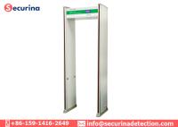 Caminhada do metal de 100 frequências através da porta, indicador das barras de luz do diodo emissor de luz dos detectores de metais do corpo