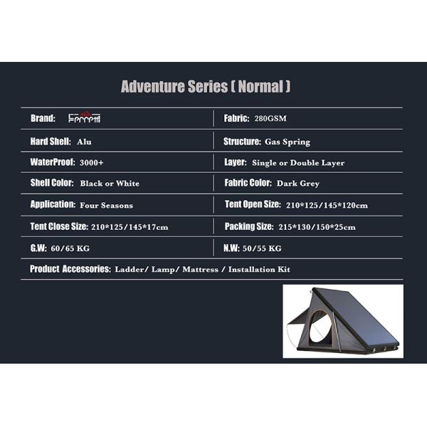 Off-road Roof Top Tent with High Load-bearing Aluminum Structure and Waterproof Index