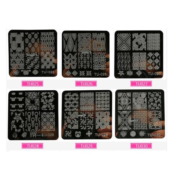Nail Art - Decorating Stamp Plate, Scraper tool and Nail Stamper TU25-30