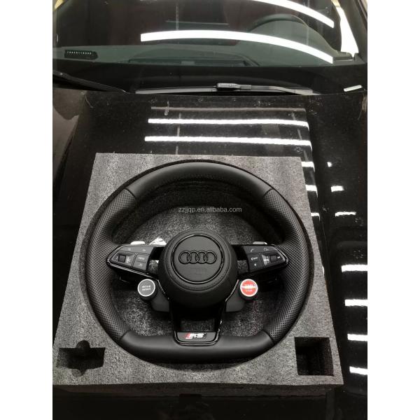 55cm Diameter True Carbon Fiber and Genuine Leather Steering Wheel for Audi R8 Full Series