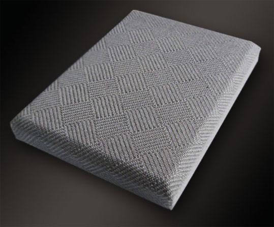 Chamfer Angle Insulation Acoustic Fabric Panels / Wall Covering Board