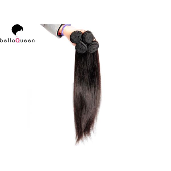30 Inch Natural Straight Wave Malaysian Remy Hair Weft No Dyed End No Tangle