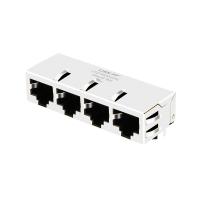 J8064E64NL sans base-T Tab Down LPJF46204CNL de l'Ethernet RJ45 Jack 100 de port de LED 1x4