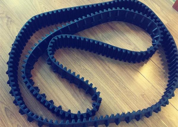 Black Small Snowmobile Rubber Track High Running Speed With 24 Link