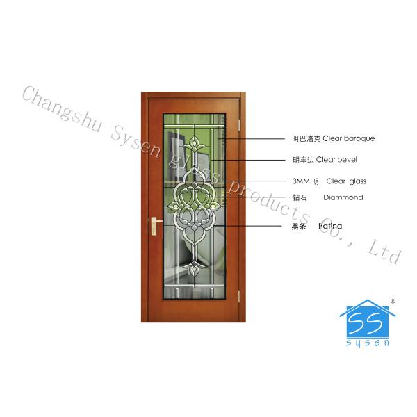 Door Decorative Panel Glass 033 Type 8-25mm Thickness Sound Insulation