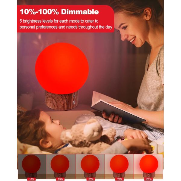 2700K 4000K 6000K Sleep Aid Lamp 630nm Red Light Lamp For Sleep