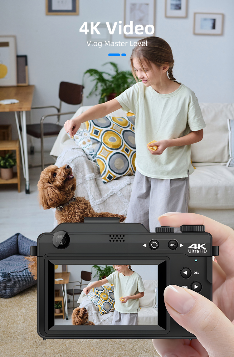 New Style 4k Professional Photo Video Camera Dslr Camcorder Front AF Lens 48MP 18x Digital Zoom Digital Cameras for Photography