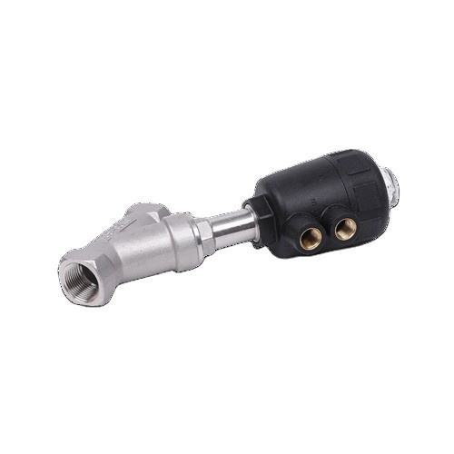 Y Type Pneumatic Angle Seat Valve Thread Stainless Steel Pneumatic Globe Valve for Steam Water Treatment Pipeline