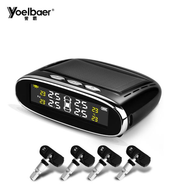 Solar Tyre Pressure Monitoring System Display Intelligent Temperature Warning
