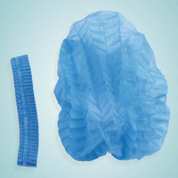 China Cheap factory price medical disposable soft mafe of non-woven fabrics  bouffant cap SP008