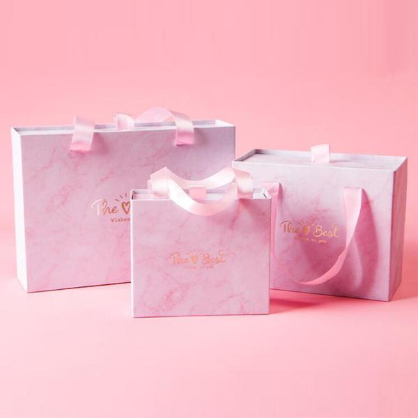Festival Jewelry Gift Box Packaging / Drawer Gift Box Paper Sliding with Handle