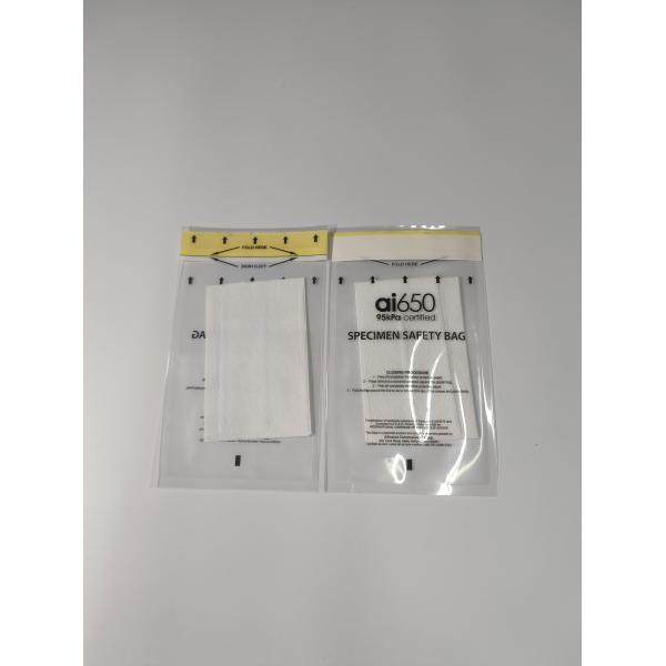 Writable Surface 95kpa Specimen Transport Bag Plastic