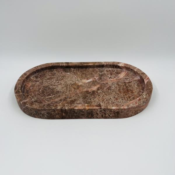 Набор для ванной из коричневого мрамора, круглый, из мрамора, для подачи мыла для рук, аксессуары для ванной столешницы