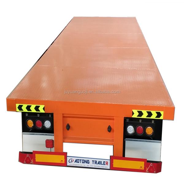 90 тонн Максимальная полезная нагрузка Суперлинк плоский полуприцеп для 20-футового контейнерного транспорта