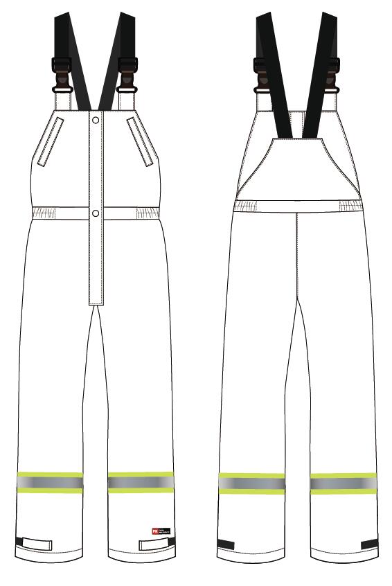 Unisex прозодежды Bib рабочей одежды EN343 HIVIS отражательные для оффшорного