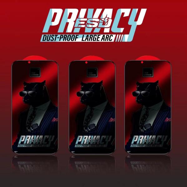 Anti Spy Matte Glass Screen Protector 3D Privacy Tempered Glass