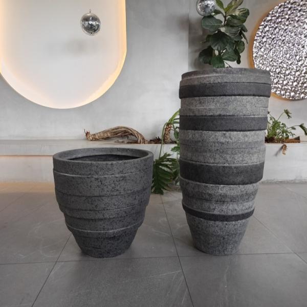 Tall Large Resin FRP Fiberglass Flower Pots Logo Customized