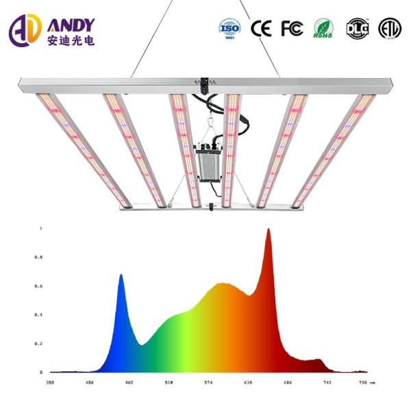720W LED Plant Grow Lights Full Spectrum Commercial Cultivation à l'intérieur 6 Bar Samsung Lm281B