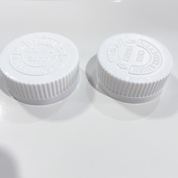 Capa de plástico resistente a los niños de 38 mm con tapa de tornillo para botellas de plástico asequible