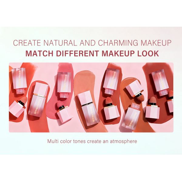 Wholesale Logo Free Multi Functional Cosmetics Makeup Moisturizing Matte Liquid Blush