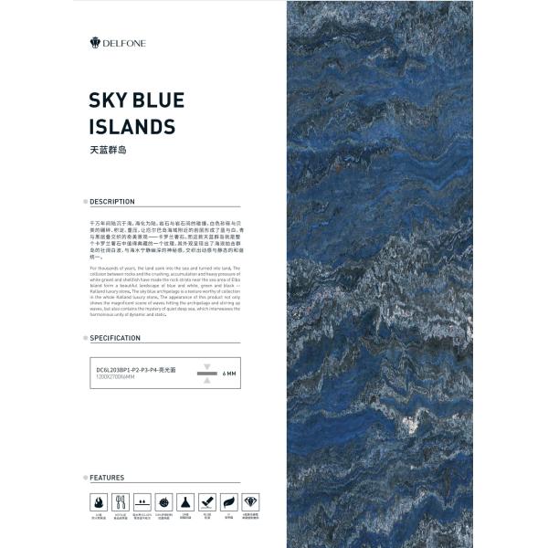 Плитка плиты сухой поливы зерна небесно-голубая для кофейни кислотоупорной