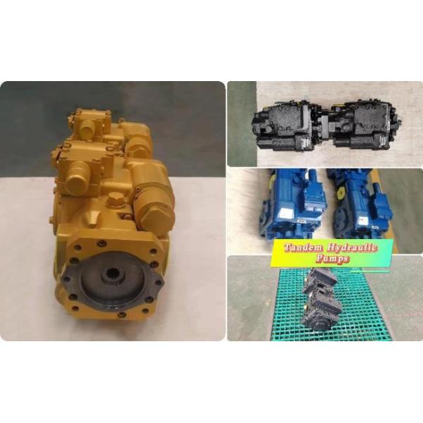 highland hydraulic oil pumps Harvester Tandem Hydraulic Pumps Black Blue Cast Iron Components