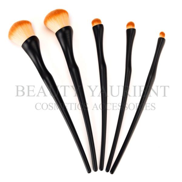 5pcs Boneybeauty Plastic Handle  Face Makeup Brush Set Anti Bac Long Lasting